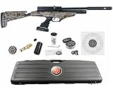 Wearable4U - Hatsan at-P2 QE QuietEnergy Tact PCP 900 FPS / 20 FPE Air Rifle .22 Caliber (Camo Timber) with 100x Paper Targets and 250x Pellets Bundle