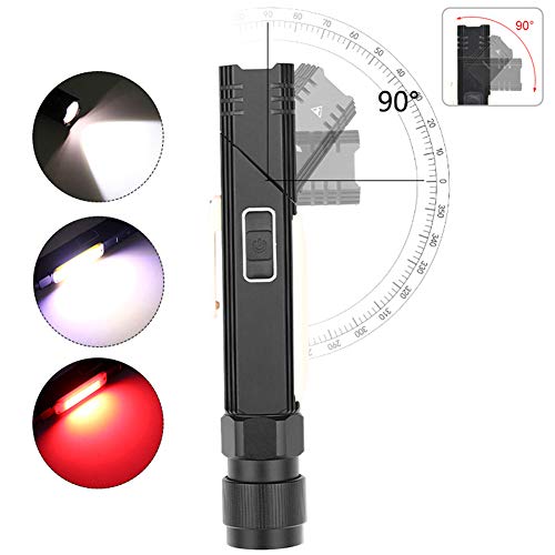 ZNSH Flash Light, Lampe De Poche Tactique Lumens, 90 Degrés Mini Lampe De Poche LED Étanche Lampe De Poche 5 Modes Haute Lumens sont pour Le Camping, en Plein Air, Randonnée Pédestre Cadeau