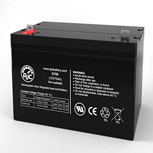 Best Prices! Merits S341 Pioneer 10 DLX 12V 75Ah Wheelchair Battery - This is an AJC Brand Replaceme...