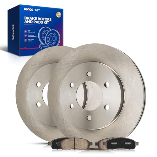 Image of KAX Front Brake Kit, OE Brake Rotors and Ceramic Brake Pads | Fits Ford F-150 2004-2008 5.4L, Ford F-150 2004-2008 4.6L, Lincoln Mark LT 2006-2008 5.4L, Ford F-150 2005-2008 4.2L