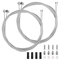 4 Stück Fahrrad Bremszuge, Universal Mountainbikes Bremse Kabel Fahrrad-Bremskabel-Set, austauschbares BMX-Bremskabel mit Fahrradkabel-Endkappen und O-Ringen, professionelles Fahrrad-Schaltkabel