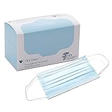 TIDI Level 2 Face Mask, Blue (Pack of 50) - Fluid-Resistant Procedure Face Masks Made in The USA -...