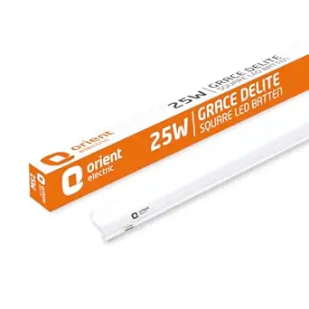 Orient Electric 25W Grace Delite LED Batten| 2500 lumens Bright Light Output| LED tubelight for Home| Sleek & Stylish Design| Non-breakable Polycarbonate housing| 6500K, Cool White | Pack of 1