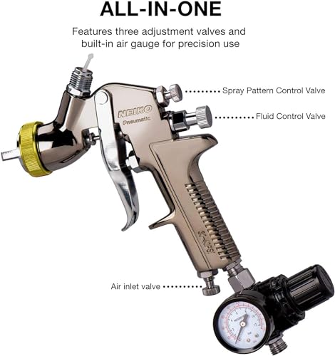 Neiko 31215A Hvlp Spray Gun Paint Sprayer, 1.7 Mm Spray Paint Gun, Nozzle Size 600 Cc Air Gauge Regulator thumb #6