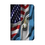 America vs Guatemala Flag Combo Passport Holder for Travel PU Leather Passports Cover Wallet Book Card Holders Case Protector Credit with Card Slots Bulk