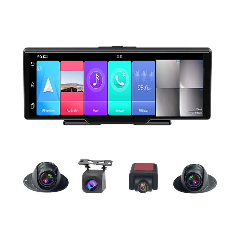 Image of DEVIANT 360 Degree Dash Camera - Full HD | Android | WiFi | GPS | Bluetooth | 2GB Ram /16 GB ROM| G Sensor Emergency Recording, Night Vision, Rear Parking Assistance | Upto 256 GB Sd Card Support