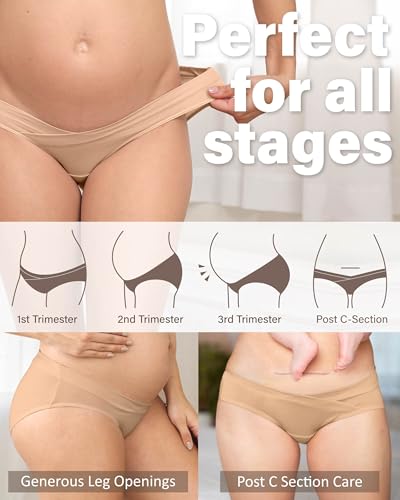 Image of Intimate Portal Cotton Maternity Underwear Under the Bump Pregnancy Postpartum Bikini Panties