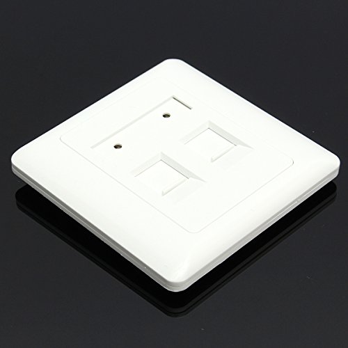 Panneau De Prise De Réseau D'Ethernet De Plat De Visage De Mur De Rj45 Cat6 avec 2 Ports