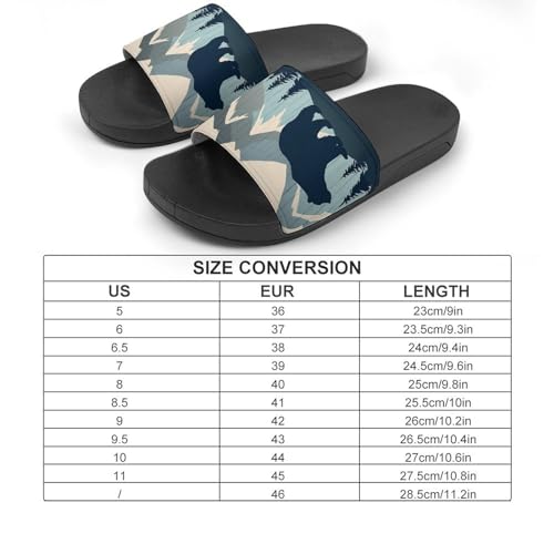 Forests Landscape Bears Mountains Lumbar Non Slip Slides Sandals for Women Men Quick Drying Shower Shoes for Bathroom Pool Beach2