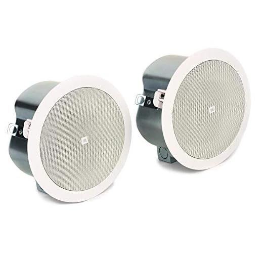 JBL Professional C24CT MicroPlus C24CT - Altavoces de Techo (11,4 cm, 2 Unidades), Color Blanco