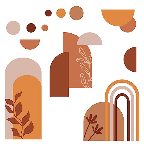 SUPERDANT Boho Piante Adesivo da Parete Geometria Montagne Adesivi Murali Peel And Stick Foresta Albero Woodland Sticker per Pareti per Camera dei Bambini Nursery Soggiorno Camera da Letto Decor