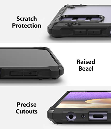 Image of Ringke Fusion-X for Samsung Galaxy A32 5G Case Back Cover, [Military Drop Tested] Ergonomic Transparent Hard PC Back TPU Bumper Impact Resistant Protection for Galaxy A32 5G Back Cover Case - Black