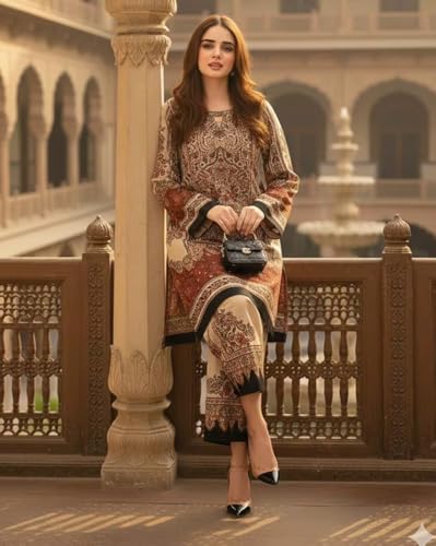 Image of SHYAMMURLI Fashion Women Co-Ord Set Cotton Blend Kurta Pant Set | Rayon Slub & Poly Rayon Fabric | Stylish Ethnic Outfit for Women & Girls | Comfortable
