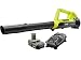 Ryobi ONE+ 90 MPH 200 CFM 18-Volt Lithium-Ion Heavy Duty Durable Cordless Leaf Blower - 2.0 Ah Battery and Charger Included, Compact, Lightweight Design Ideal For Use On Hard Surfaces