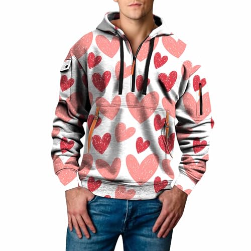 Sudadera informal cálida y forrada con llamativo estampado gráfico 3D