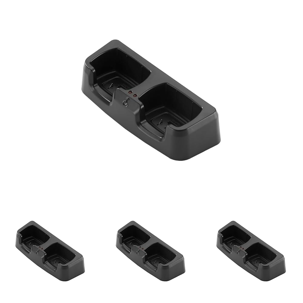 Cobra ACXT 600 Dock Charging Station for 2 Walkie Talkies with UBS Charging Cable - Dual Desktop Portable Charger, Compatible with ACXT645 Model (Pack of 4)