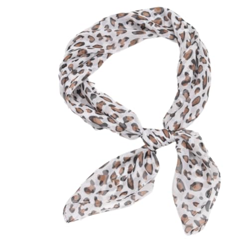 65cm Leopards Print Silk Scarf For Women Girls Short Necktie Scarf Fashionable Multifunction Accessory For Any Outfit