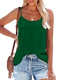 OFEEFAN Summer Tops for Women 2025 Outfits Beach Vacation Clothes Fashion Scoop Neck St Patrick Green Cami Tanks XXL