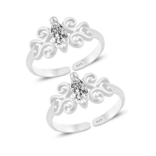 Styleejewel Sterling Silver Toe Rings For Women 925 Sterling Silver