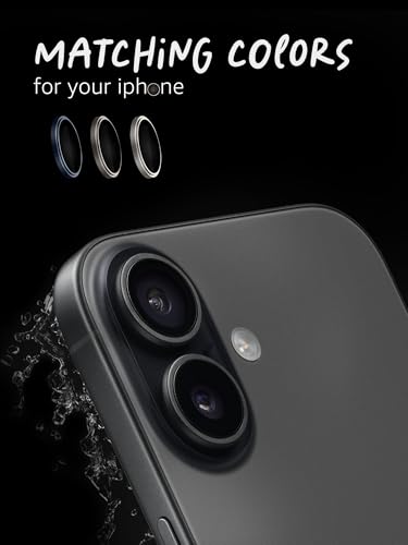 Image of Lensarmor Compatible with iPhone 17 Camera Lens Protector Black (2-Pack) - 9H Tempered Glass, Military-Grade Anti-Scratch, Case-Friendly, Easy Install Frame