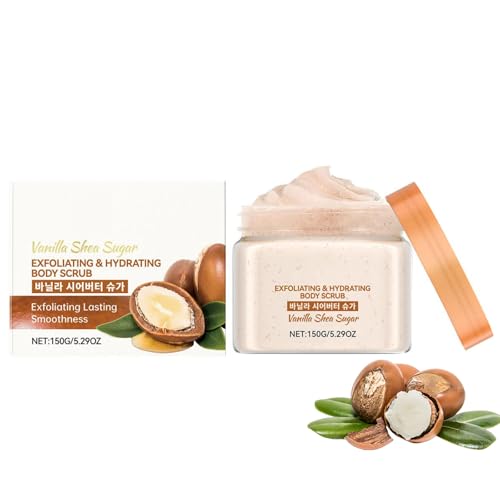 Body Scrub Vanilla, Vanilla Shea Zucker Körperpeeling, Peeling & Feuchtigkeitsspendendes Körperpeeling, Reinigend Und Aufhellend, Sanftes Peeling, Nährt Tiefenwirksam Für Glatte, Strahlende Haut Body Scrub Vanilla, Vanilla Shea Zucker Körperpeeling, Peeling & Feuchtigkeitsspendendes Körperpeeling, Reinigend Und Aufhellend, Sanftes Peeling, Nährt Tiefenwirksam Für Glatte, Strahlende Haut