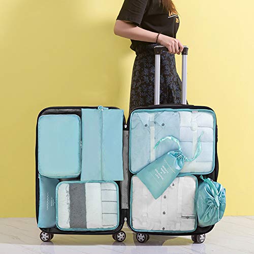 Belsmi 9 pakzakken met schoenenvak voor bagage met compressiecompressiecompressie - Image 6