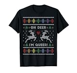Photo Gallery oh deer i m queer arcobaleno gay pride ugly maglione maglietta Photo Gallery oh deer i m queer arcobaleno gay pride ugly maglione maglietta