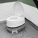 Camco RV Premium Travel Toilet - Features a 5.3-Gallon Detachable Holding Tank, Pump Flush Design & Spring-Loaded Latch (41535)