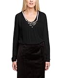  comma Damen Bluse Regular Fit 81.310.11.8460 Bluse Langarm, Gr. 40, Schwarz (9999 Black)