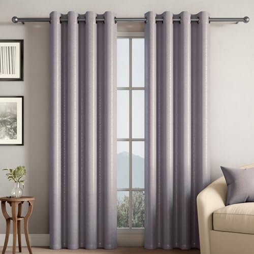 Image of Wakefit Jacquard Room Darkening Curtain | Light Blocking Upto 70% | (9 x 3.9 ft) | Door Curtain | Set of 2 | Reduces Noise | Machine Washable | Smash |Diamond Sage Grey