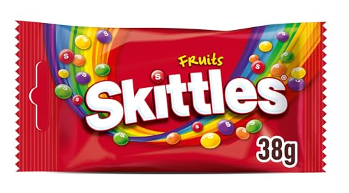 Skittles Fruits, Süßigkeiten Box 14x38g, Kaubonbons mit Fruchtgeschmack, Vegane Snacks, Süßigkeiten & Fruchtbonbons zum Teilen & Naschen für Partys, Süßigkeiten Großpackungen 3