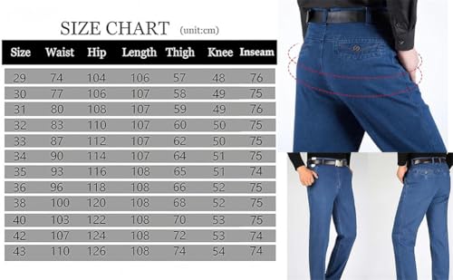 Jeans for Older Men, Jetjeans Stretch Denim for Men, Mens Elastic Waist Jeans Men's Casual Classic Fit Denim Trouser2