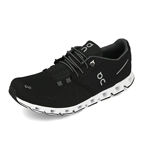 On Running Mens Cloud Road Shoes, Black/White, Sz 13