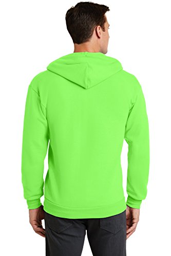 Port & Company - Core Fleece Full-Zip Hooded Sweatshirt 2XL Neon Green2