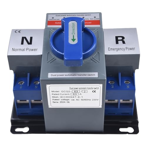 Interruptor de transferencia con cambio de 2 segundos y luces LED AC400V 2P 4