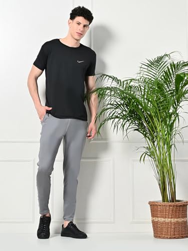 Image of FITINC Men's Stretchable Track Pant for Gym with Zipper Pockets
