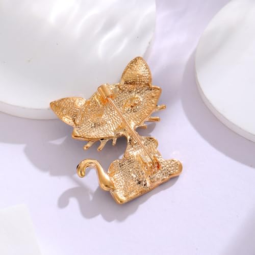 Image of Brooch pins Women Enamel Crystal Animal Insect Pin Lapel Pin Large Safety Pin