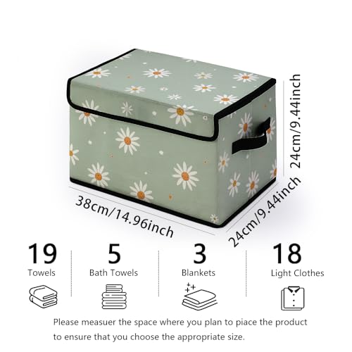 Image of Stackable Clothes Storage Bins with Lids 3 Pack | Closet Organizers Fabric Box for Home and Office,Blanket Clothes Organizers,Under Bed Storage Containers