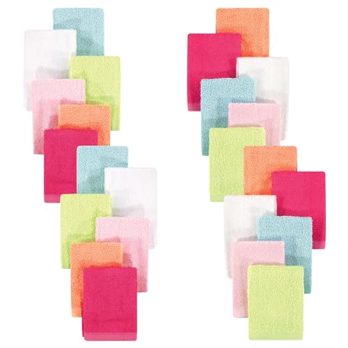 Image of Hudson Baby Unisex Baby 24Pc Rayon from Bamboo Woven Washcloths, Tropical, One Size