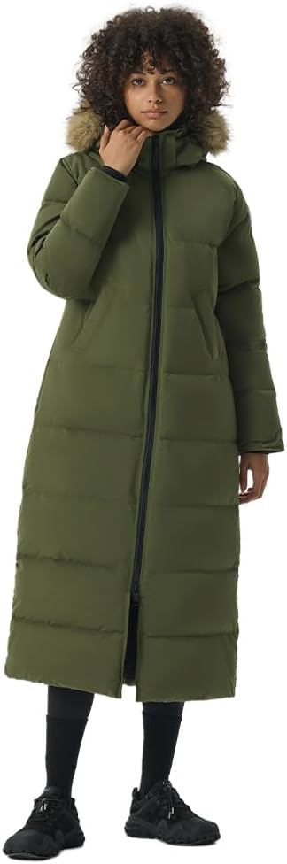 Fitouch Womens Waukee Long Down Coat Parka Jacket | 750+ Fill Power | Full-Length