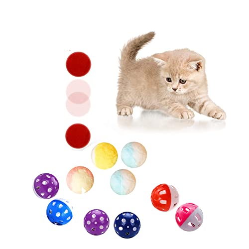 9er Set Katzenbälle Mit Federn – 3,5 Cm, Sportbälle Für Spiel, Jagdtraining & Bewegung