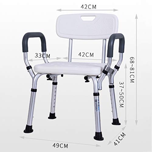 Chaise de douche réglable CHEWYNP avec assise de transfert réversible - 3