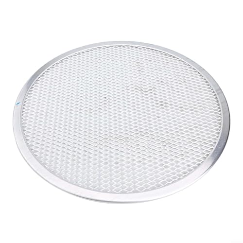Aluminum Mesh Pizza Stone Tray with Polished and Thickened Frame to Prevent Deformation and Support Even Cooking (11INCH)