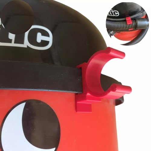 Henry Vacuum Hose Clip, Coils and Secures Pipe, Fits Henry, Hetty, George, James, Charles Models (Red)