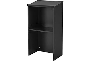 Portable Black Podium Stand for Churches, Classrooms, Offices