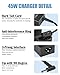 45W 19.5V 2.31A Laptop Power Adapter Charger Compatible with HP 741727-001 721092-001 719309-001 HSTNN-DA40 ADP-45WD B, Pavilion TouchSmart 11 13 15 Stream 14 13 Notebook Charging Cord with Blue Tip