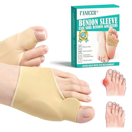 gelpretty 1 Paire Chaussettes Hallux Valgus, Separateur Orteil Pour avec Silicone Coussinet, Correction et Protection pour Femmes et Hommes, Soutien et...
