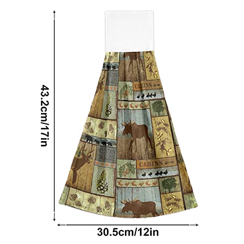 Giwawa Moose and Bear Woodland Hanging Hand Towels #TOP30
