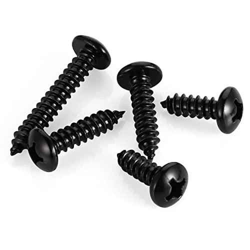 Mellewell YZB.8X114-100 #8 X 1-1/4 Inch Phillips Pan Head Self Tapping Screw, Pan Head Sheet Metal Screws Wood Screws, Black Oxide Stainless Steel 304 thumb #7