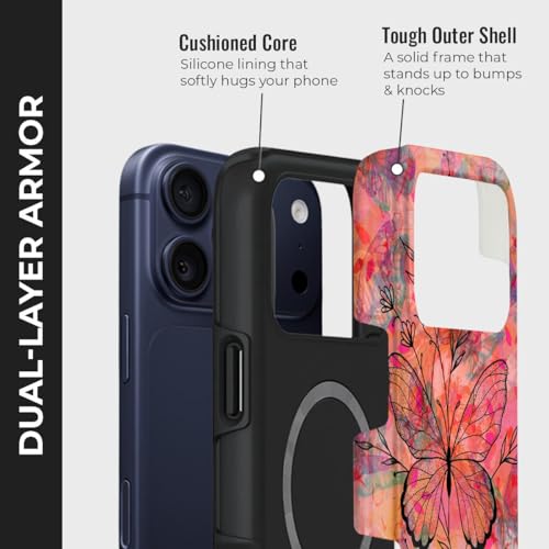 Image of Peeperly Radiant Soar Crystal Case Compatible with iPhone 17 Pro, iPhone 17 Pro Back Cover Case- PC + Silicone